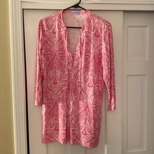 JMclaughlin pink and white coverup. Good used condition.